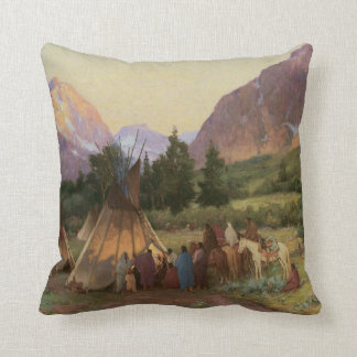 Kissen mit Native American Crow Tribe MoJo