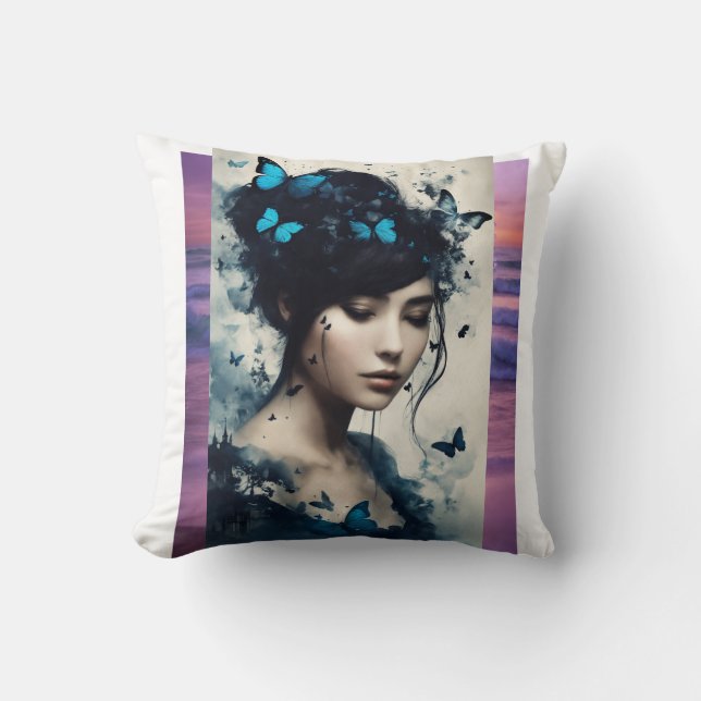 Kissen mit Schmetterlingen (Vorderseite)