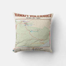 Kissen mit Wanderkarte des Hawaiʻi Volcanoes Natio