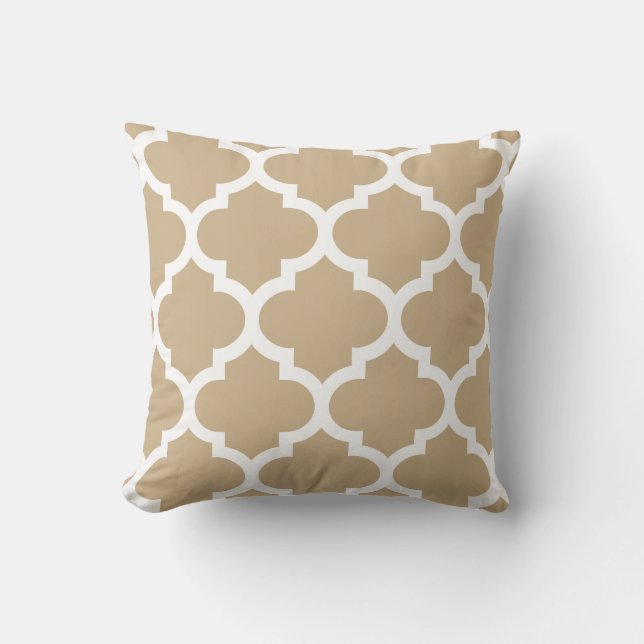 Kissen Sand-Browns Quatrefoil (Vorderseite)