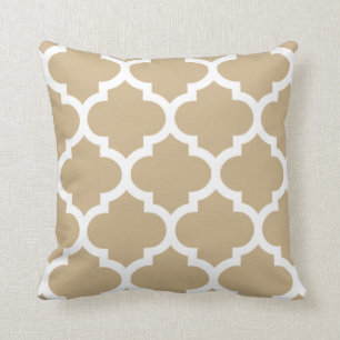 Kissen Sand-Browns Quatrefoil