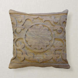 Kissen Texturteakholz-hölzerner Rolle-Entwurf