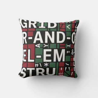 Kissen typografisches Dekor-Design