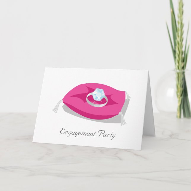 Kissen, Verlobungs-Party Karte (Vorderseite)