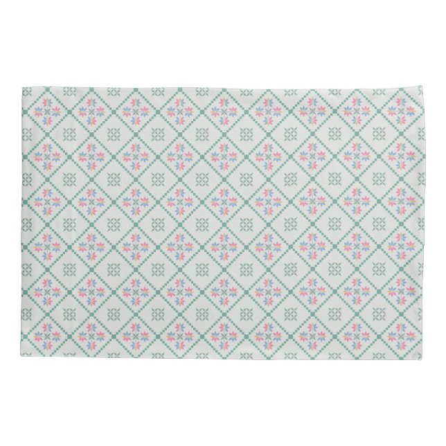Kissenbezug mit einfachem geometrischen Muster  (Rückseite)