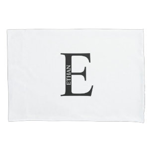 Kissenbezug mit personalisiertem Monogramm und Nam