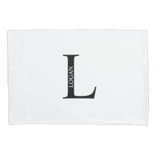 Kissenbezug mit personalisiertem Monogramm und Nam