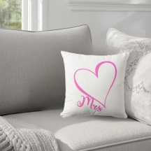 Kissenbezug Mrs. Pink Heart