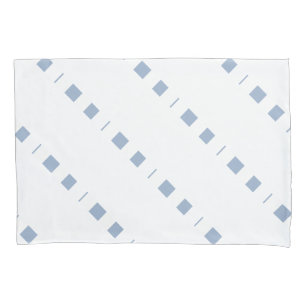 Kissenbezug Quadrat Streifen Weiß und Blau