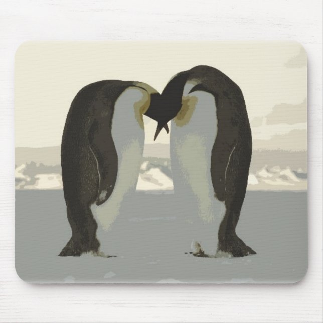 Kissende Pinguine Mousepad (Vorne)