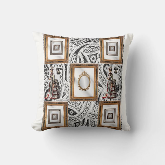 Kissendecore Vintage Spiegel Kissen (Vorderseite)
