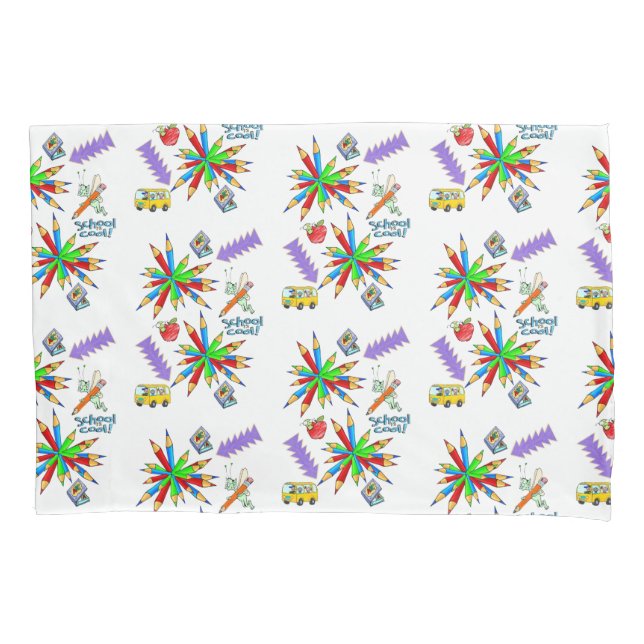 Kissenfall Zurück zur Schule Cool Kissenbezug (Vorderseite)