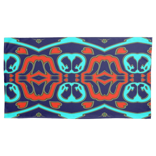 Kissenkoffer, Ein Vintager, farbiger Ausdruck Kissenbezug (Vorderseite-Links)