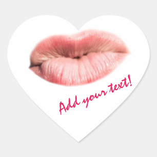 Kissenlips anpassbar Herz-Aufkleber
