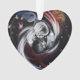 Kissenpaar Yin Yang Liebe Surreal zeichnend Kunst Ornament