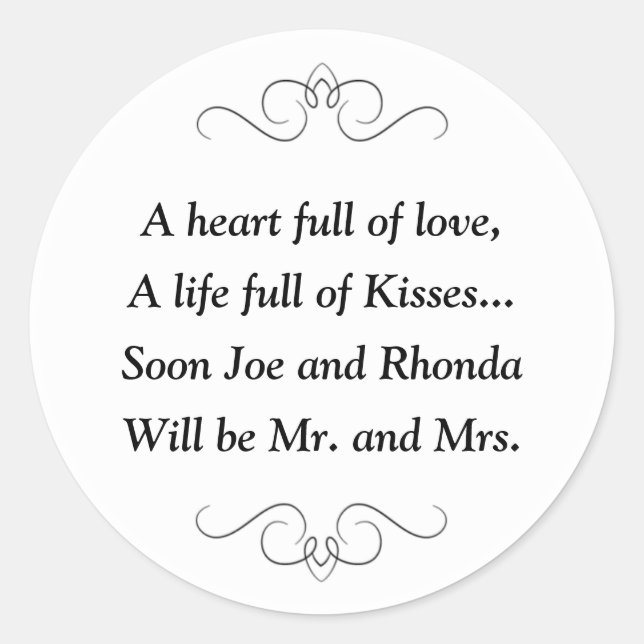 Kisses Bald zu Brautparty Runder Aufkleber (Vorderseite)