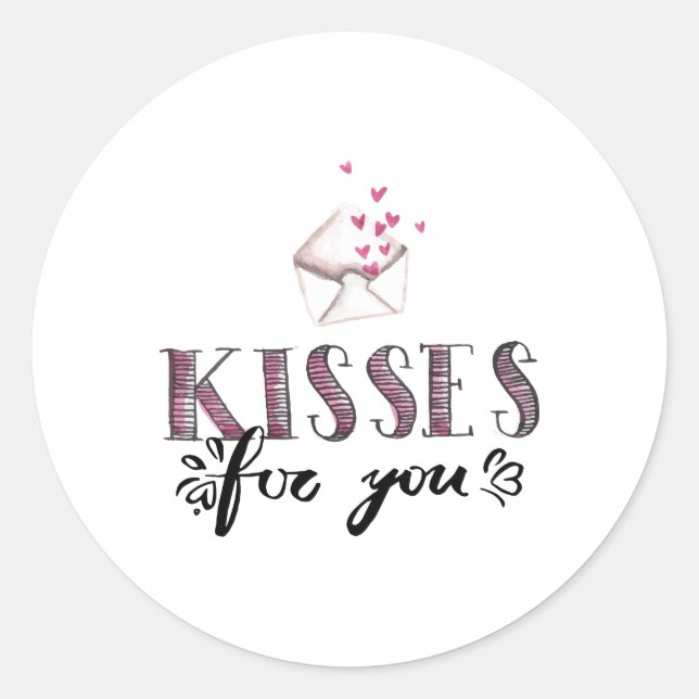 Kisses for runder aufkleber (Vorderseite)