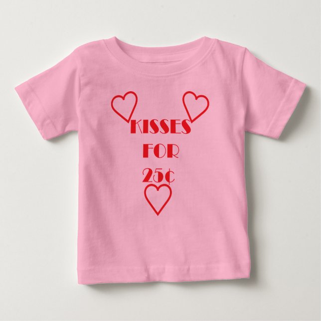 Kisses für 25 Cent - Baby Fine Jersey T - Shirt  (Vorderseite)