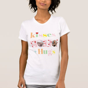 Kisses, Liebe, Schläger Typografie Foto Galentines T-Shirt