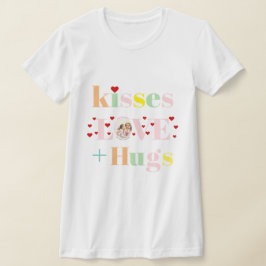 Kisses, Liebe, Schläger Typografie Foto Valentinst T-Shirt
