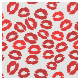 kisses lips lipstick print valentines day pattern stoff