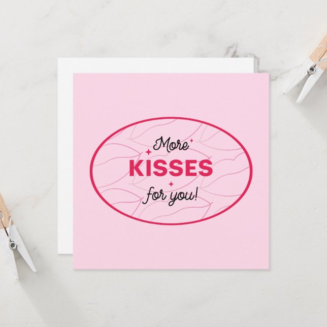 Kisses Love Lips Red Pink Lettering. (Vorderseite/Rückseite Beispiel)