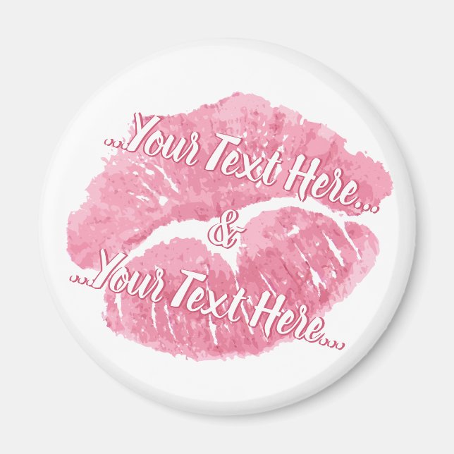 Kisses Magnet Personalisierte Liebe & Kisses Gesch (Vorne)