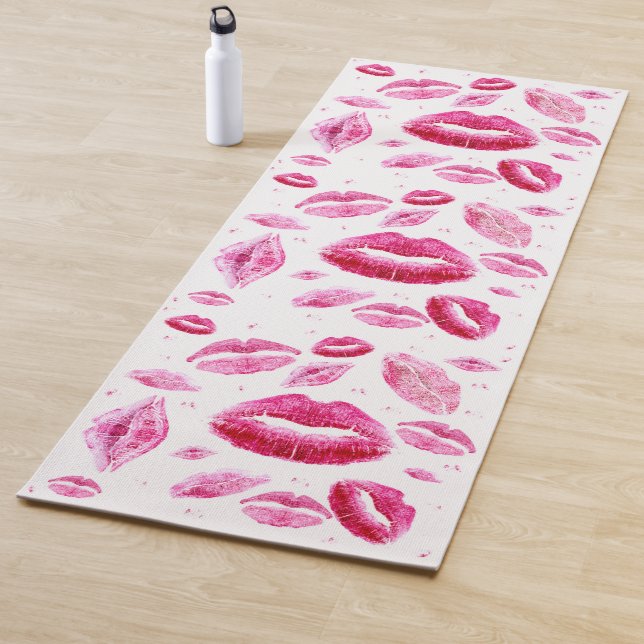 Kisses überall (weiß) yogamatte (Beispiel)