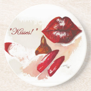 "Kisses!"Untersetzer Getränkeuntersetzer