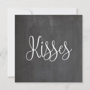 Kisses. Valentinstag. Chalkboard moderne Teenager Feiertagskarte