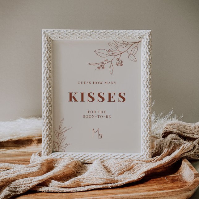 Kisses Wedding Sign Poster (Von Creator hochgeladen)