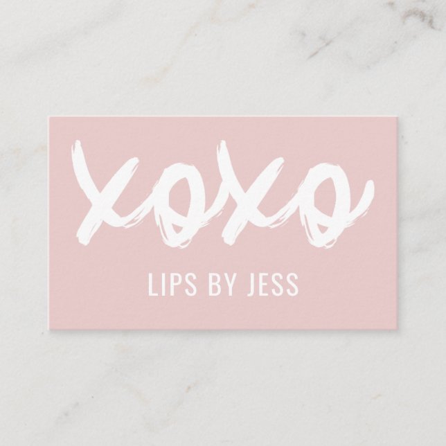 Kisses XOXO Neutrale Tones | Lipsense Visitenkarte (Vorderseite)