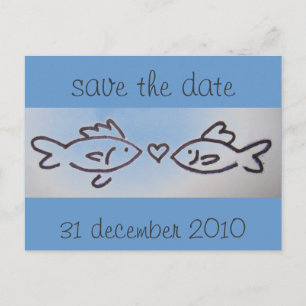 kissfish Foto Save the Date am 31. Dezember 2010 Ankündigungspostkarte