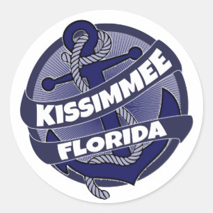 Kissimmee Beach Florida Ankerkleber Runder Aufkleber