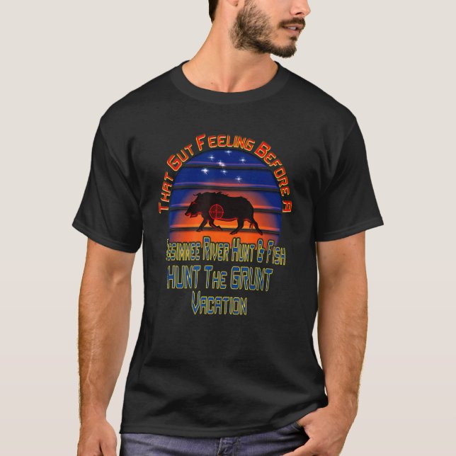 Kissimmee Flussjagd und Angelurlaub T-Shirt (Vorderseite)