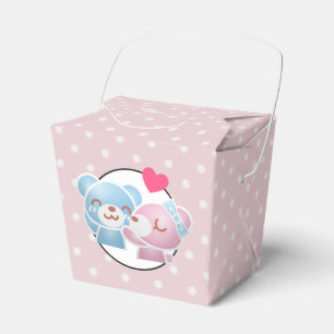 KIssing Bears auf Polka Dots Niedlich und Kawaii Geschenkschachtel