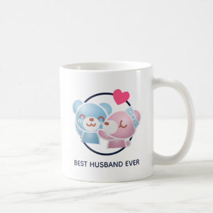 Kissing Bears Niedlich und Kawaii Bester Husband j Kaffeetasse