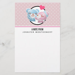 Kissing Bears Niedlich und Kawaii Briefpapier