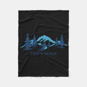Kissing Bridge New York Ski Resort Skier Fleecedecke
