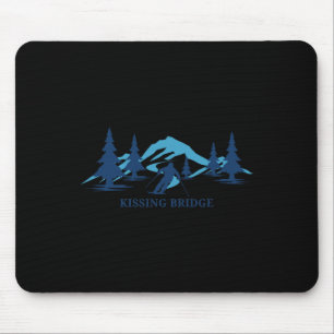 Kissing Bridge New York Ski Resort Skier Mousepad
