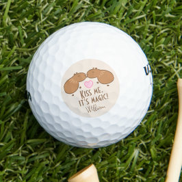 Kissing Capybaras Personalisiert Golfball