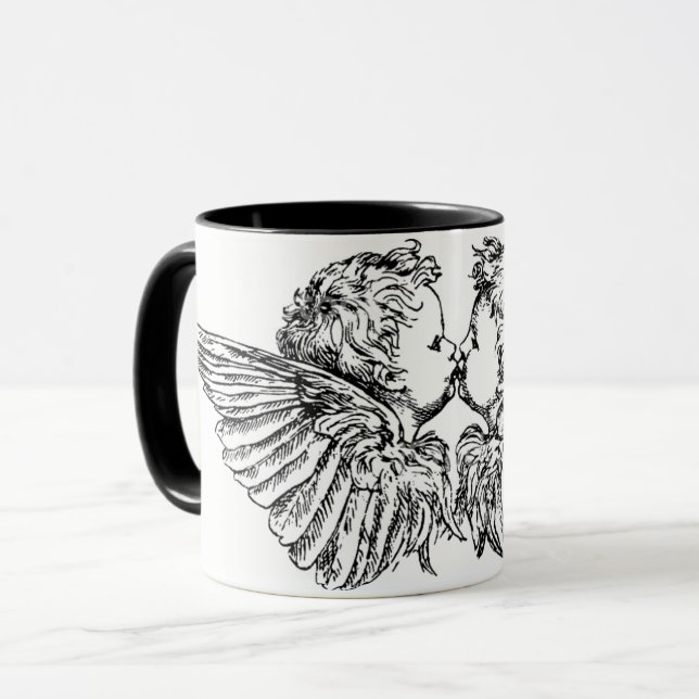 KISSING CHERUBS KAFFEE TASSE (Vorderseite Links)