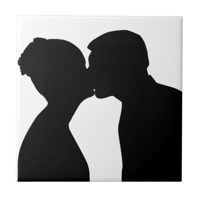KISSING COUPLE FLIESE (Vorderseite)