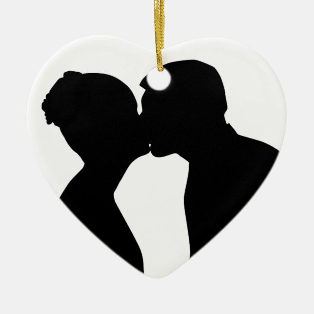 KISSING COUPLE KERAMIK ORNAMENT (Vorne)