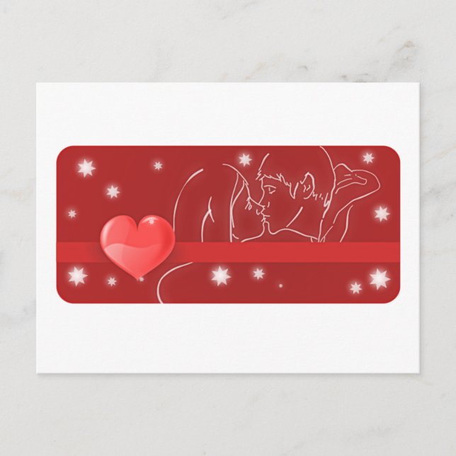 Kissing Couple/ Liebe Postkarte (Vorderseite)