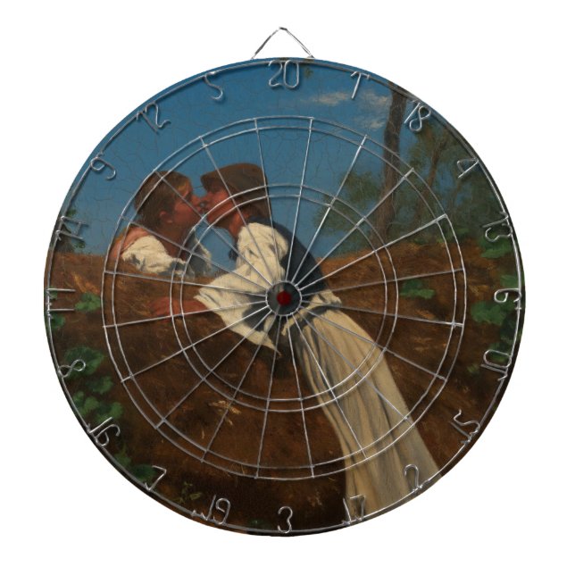 Kissing Couple (The Kiss) (von Pettenkofen) Dartscheibe (vorne)