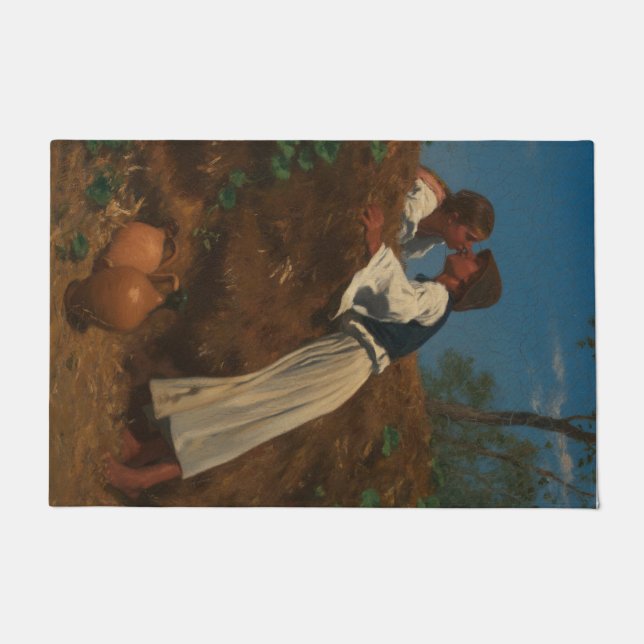 Kissing Couple (The Kiss) (von Pettenkofen) Fußmatte (Vorderseite)