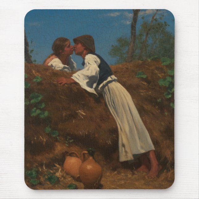 Kissing Couple (The Kiss) (von Pettenkofen) Mousepad (Vorne)