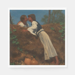 Kissing Couple (The Kiss) (von Pettenkofen) Serviette