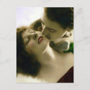 Kissing Couple Vintag Postcard Postkarte
